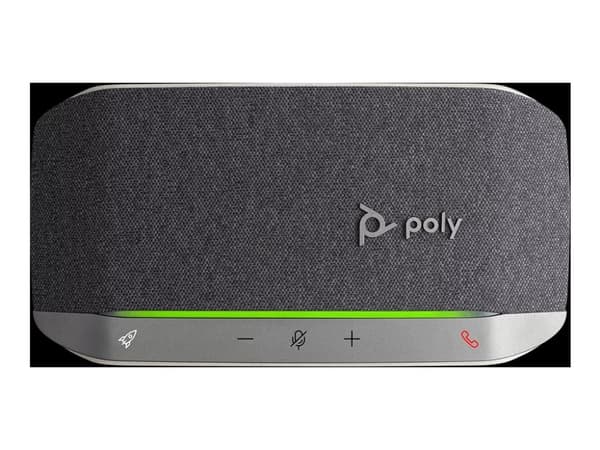 Poly Sync 20+ - Smart högtalartelefon - Bluetooth - kabelansluten, trådlös - USB-C via Bluetooth-adapter - silver