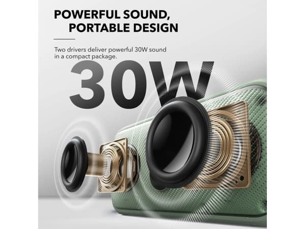 Soundcore Motion 300, 30 W, Trådlös, Bärbar stereohögtalare, Grön, Rektangel, Vattentät