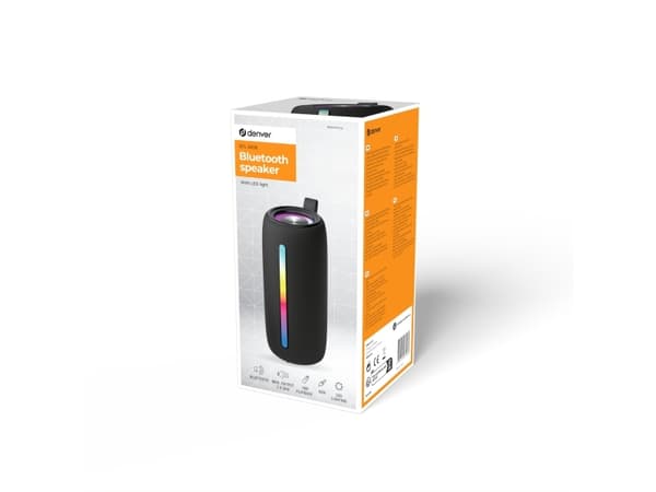 DENVER BTL-360 - Høyttaler - for bærbar bruk - trådløs - Bluetooth - 10 watt - svart