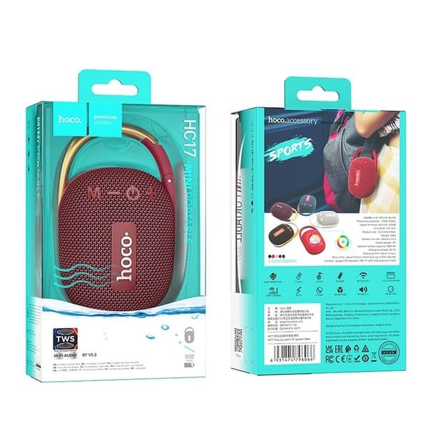 Hoco Trådlös Högtalare Bluetooth Easy Joy - Burgundy