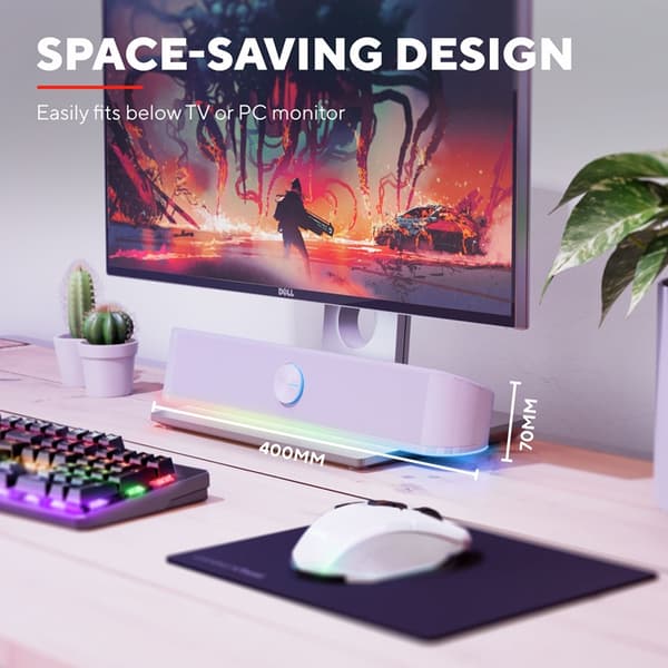 Trust Trådlös Högtalare Throne RGB - Vit