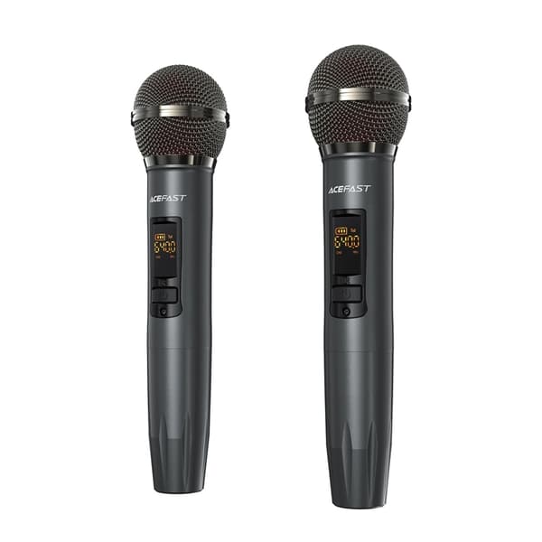 Acefast Trådlös Högtalare Med 2 Microphone - Svart