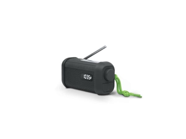 Muse Muse | Kannettava aurinkoradio, jossa on kampi ja taskulamppu | MH-08 MB | AUX in | Bluetooth | FM-radio | FM-radio musta