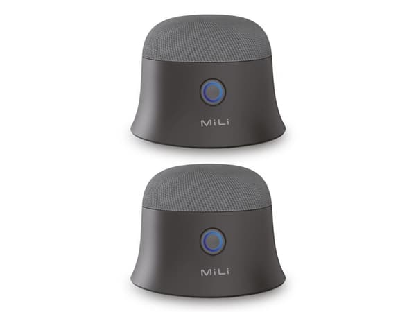 MiLi Mag-SoundMate - kaiutin - kannettava - langaton - Bluetooth - 3 Watt - musta (2 kpl)