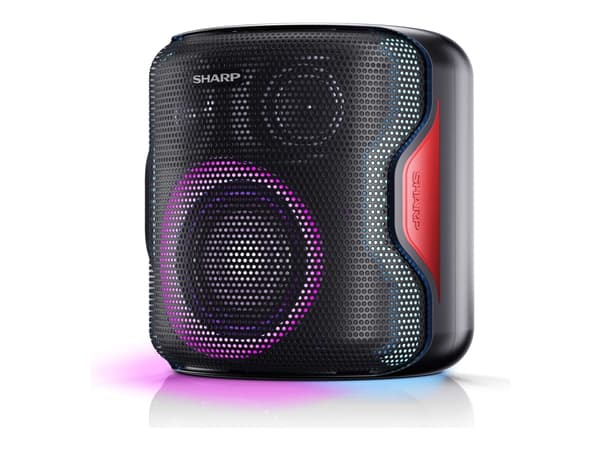 Sharp PS-921(BK) - Partyhögtalare - för bärbar användning - 2.1-kanals - trådlös - Bluetooth - 65 Watt - svart