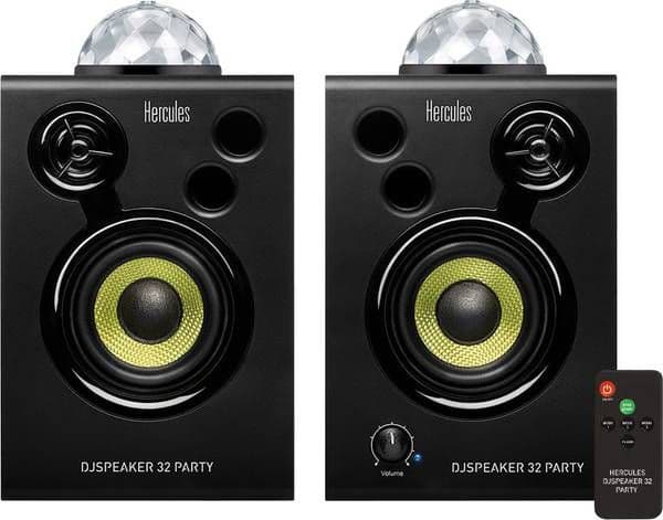 Hercules DJ Speaker 32 Party, 2.0 kanaler, Kabel, 30 W, Svart