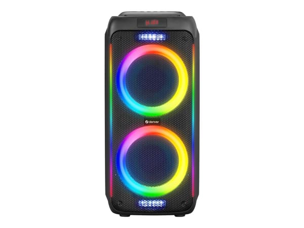 DENVER BPS-458 - Partyhögtalare - trådlös - Bluetooth - 100 Watt Svart