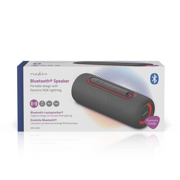 Nedis Bluetooth® Kaiutin | Suurin akun toistoaika: 4 tuntia | Kannettava muotoilu | 30 W | Stereo | Sisäänrakennettu mikrofoni | X5 | Linkitettävä | M