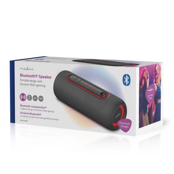 Nedis Bluetooth® Kaiutin | Suurin akun toistoaika: 4 tuntia | Kannettava muotoilu | 30 W | Stereo | Sisäänrakennettu mikrofoni | X5 | Linkitettävä | M