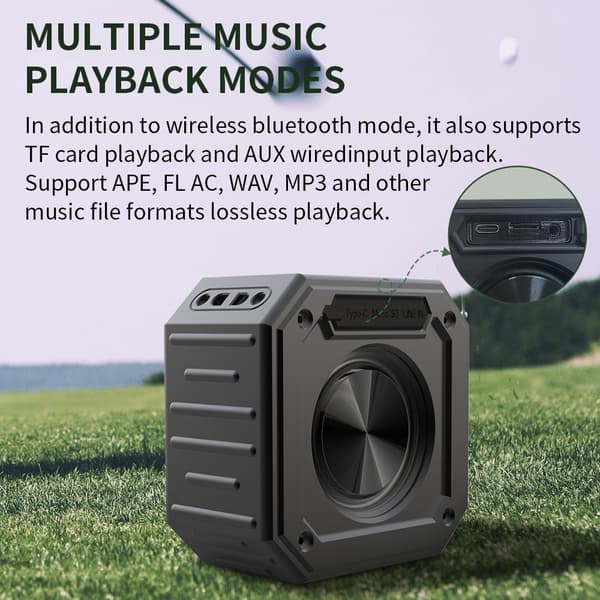 Magnetisk Bluetooth-højttaler Golfvogn Vandtæt subwoofer mikrofon