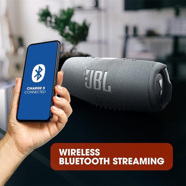 JBL Charge 5 - Bærbar Bluetooth-højttaler med Dybbas IP67 Vandtæt 20 Timers