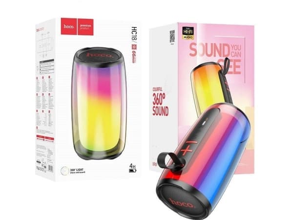 " Hoco Jumper LED bluetooth/langaton kaiutin HC18, musta