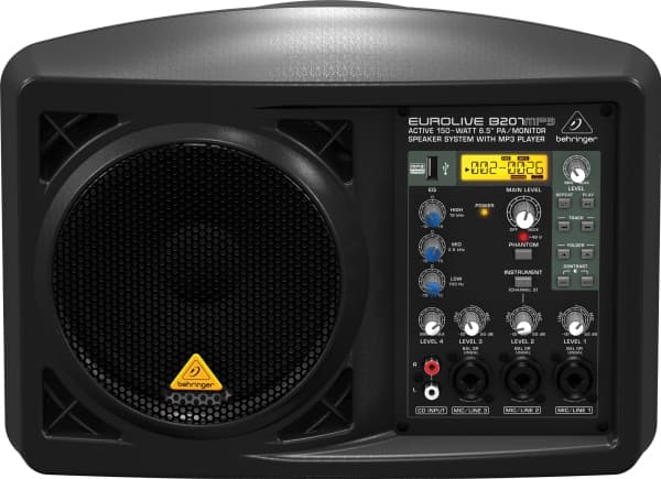 Behringer B207MP3, 150 W, 16,5 cm (6,5"), 356 mm, 254 mm, 218 mm, 5,1 kg