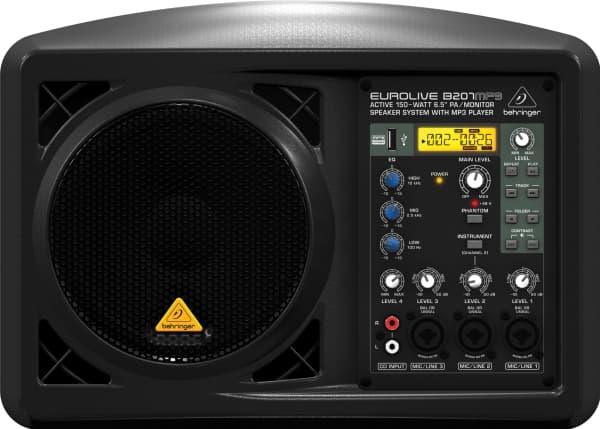 Behringer B207MP3, 150 W, 16,5 cm (6,5"), 356 mm, 254 mm, 218 mm, 5,1 kg