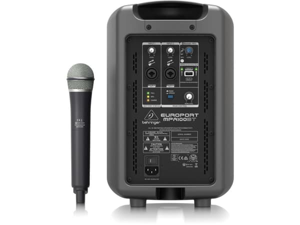 Behringer EUROPORT MPA100BT, 2-veis, 100 W, D, Sort, LCD, Trådløs