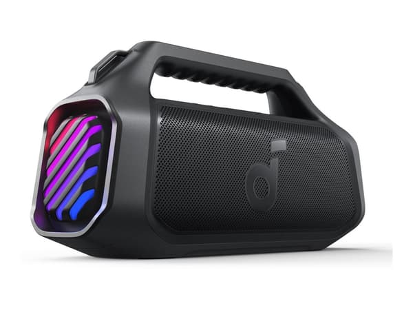 Soundcore Boom 2 Plus - Högtalare - för bärbar användning - trådlös - Bluetooth - Appkontrollerad - 100 Watt - 2-vägs - fantomsvart