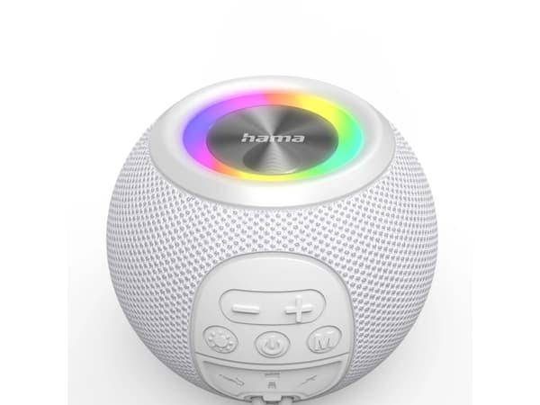 Hama 00188238, 5 W, Ledning & Trådløs, A2DP, AVCTP, HFP, HSP, L2CAP, 10 m, Bærbar monohøyttaler, Hvit