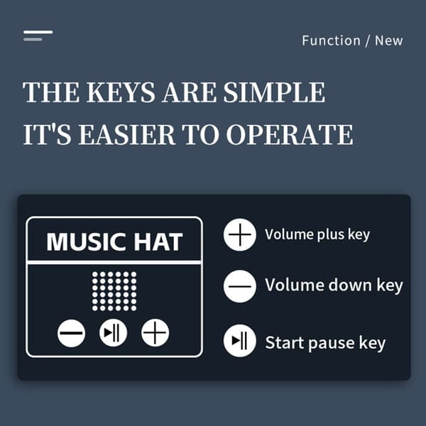 YX2 Hat Cap Langaton Bluetooth-kuulokemusiikkikaiutin Smart Cap
