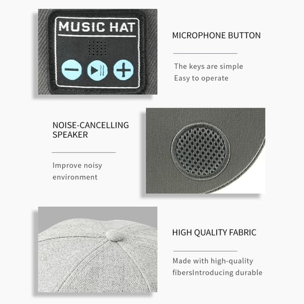 YX2 Hat Cap Langaton Bluetooth-kuulokemusiikkikaiutin Smart Cap