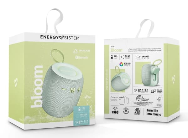 Energy Sistem Bloom, 1.0 kanaler, Full rekkevidde, 5,2 cm, 10 W, 80 - 18000 Hz, Trådløs