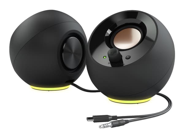 Ausinės Creative 2.0 Pebble SE USB-C -tietokonekaiuttimet RGB-taustavalaistuksella