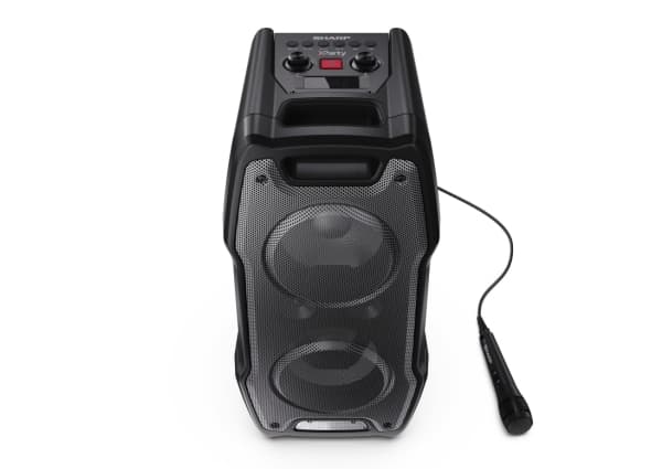 Sharp PS-931 - Partyhögtalare - för bärbar användning - trådlös - Bluetooth - 2-vägs - svart