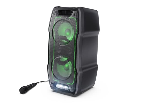 Sharp PS-931 - Partyhögtalare - för bärbar användning - trådlös - Bluetooth - 2-vägs - svart