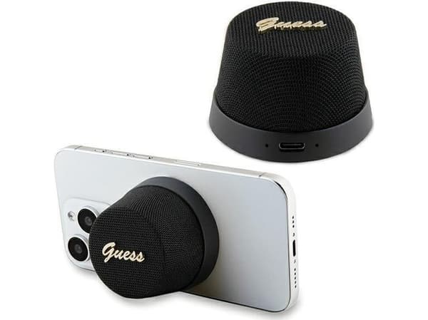Głośnik Guess Guess głośnik Bluetooth GUWSC3ALSMK Speaker Stand czarny/black Magnetic Script Metal