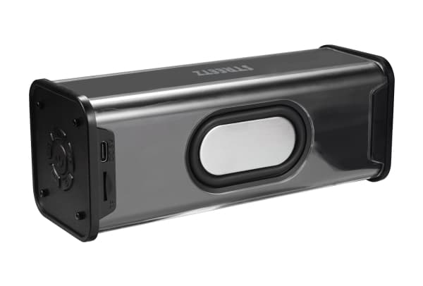 STREETZ genomskinlig Bluetooth-högtalare med TWS och LED-ljuseffekter / 6612078 / S310-BLK