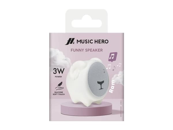 SBS MHSPEAKRAM, 3 W, Trådløs, 10 m, USB Type-C, Bærbar monohøyttaler, Hvit