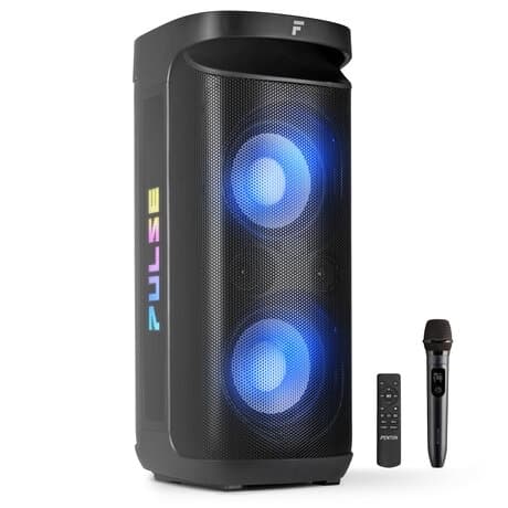 Fenton Pulse200 Party speaker - festhögtalare med ljusshow Svart