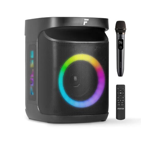 Fenton Pulse65 Party speaker - festhögtalare med ljusshow Svart