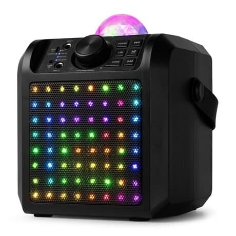 Fenton KAR55B karaoke, 2 mikrofoner - Karaoke högtalare med Bluetooth och Jelly Ball - Svart