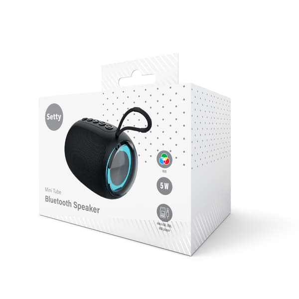 Setty Bluetooth Högtalare Minirör RGB GB-800 - Svart