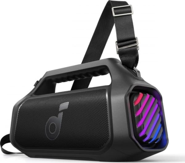 Soundcore Boom 2 Plus - Högtalare - för bärbar användning - trådlös - Bluetooth - Appkontrollerad - 100 Watt - 2-vägs - fantomsvart