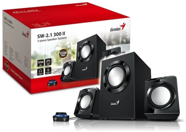 Datorhögtalare Genius högtalare SW-2.1 300 ver.II, 2.1, 10W, svart