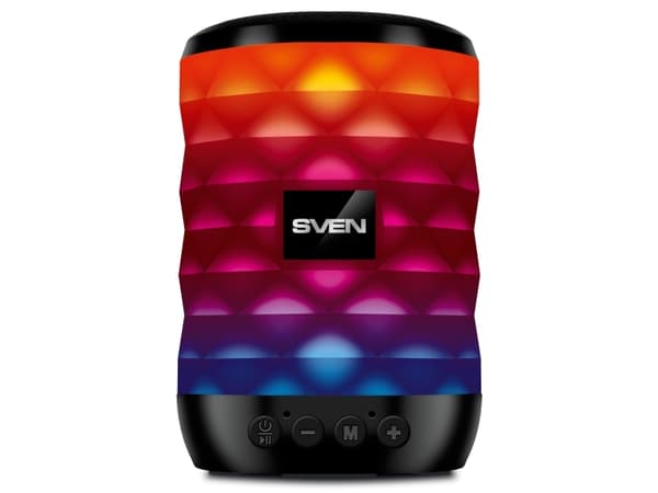 SVEN PS-55 black power output 5W (RMS) TWS Bluetooth FM USB microSD lithium battery SV-021146
