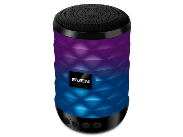 SVEN PS-55 black power output 5W (RMS) TWS Bluetooth FM USB microSD lithium battery SV-021146