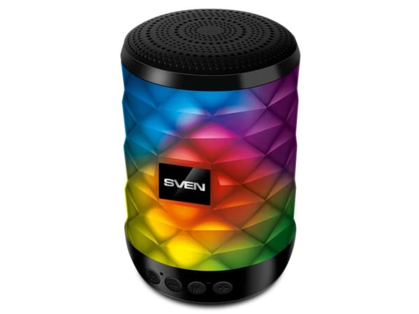 SVEN PS-55 black power output 5W (RMS) TWS Bluetooth FM USB microSD lithium battery SV-021146 Sort