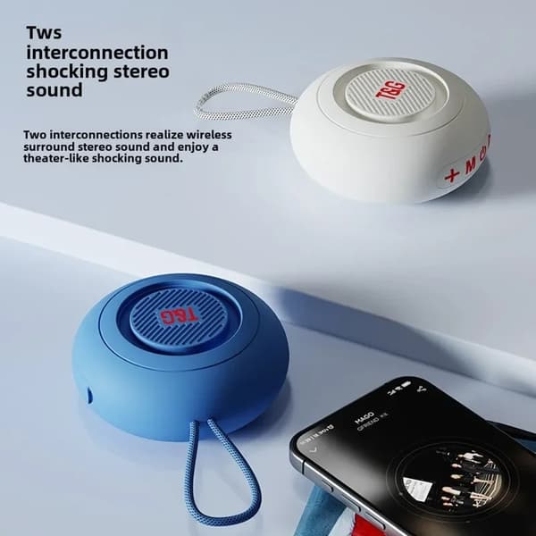 Vanntett sugekopp på badet Bluetooth-høyttaler trådløs støtter minnekort - Grå