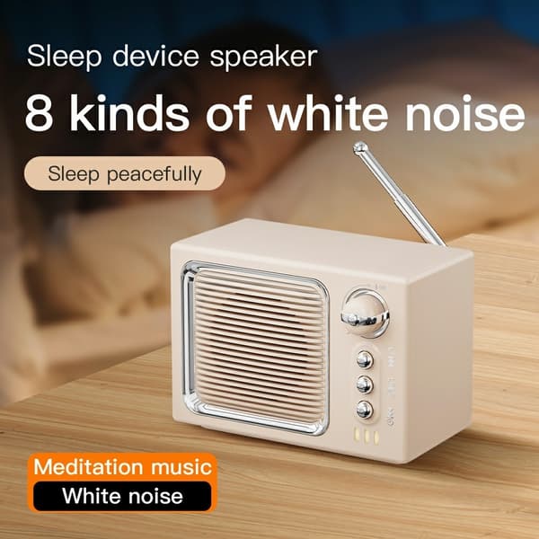 BT 5.0 White Noise Sleep Speaker Ljudbox Trådlös musikspelare med FM-radio