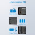 Miniatyrbillede 8 af 11: Emergency AM FM-radio Bluetooth Afspiller Håndsvinggenerator PowerBank