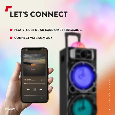 Fenton LIVE290 Karaoke Station med ljusshow 2x 8”
