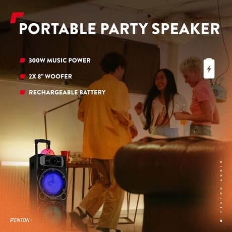 Fenton LIVE290 Karaoke Station med ljusshow 2x 8”