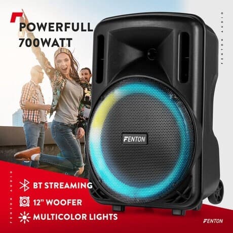 Fenton FT12LED MK2 Bärbart Ljudsystem 12" 700W peak effekt