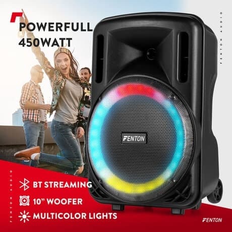 Fenton FT10LED MK2 Bärbart Ljudsystem 10" 450W peak effekt