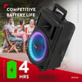 Miniatyrbild 8 av 11: Fenton FT08LED MK2 Bärbart Ljudsystem 8" 300W peak effekt