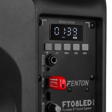 Fenton FT08LED MK2 Bärbart Ljudsystem 8" 300W peak effekt