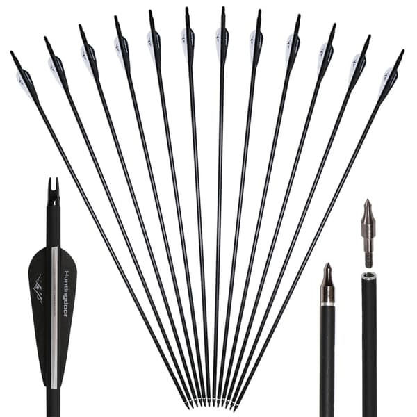 Hiilikaari nuolet, 315 tuuman pituus, ID 62mm, 12 kpl punainen