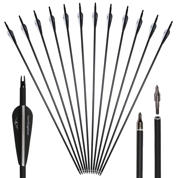 Hiilikaari nuolet, 315 tuuman pituus, ID 62mm, 12 kpl punainen
